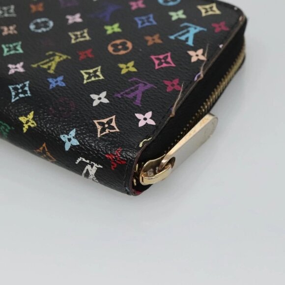 LOUIS VUITTON Monogram Multicolor Zippy Wallet Long Black M60243 LV Auth BA4571 - Picture 4 of 16